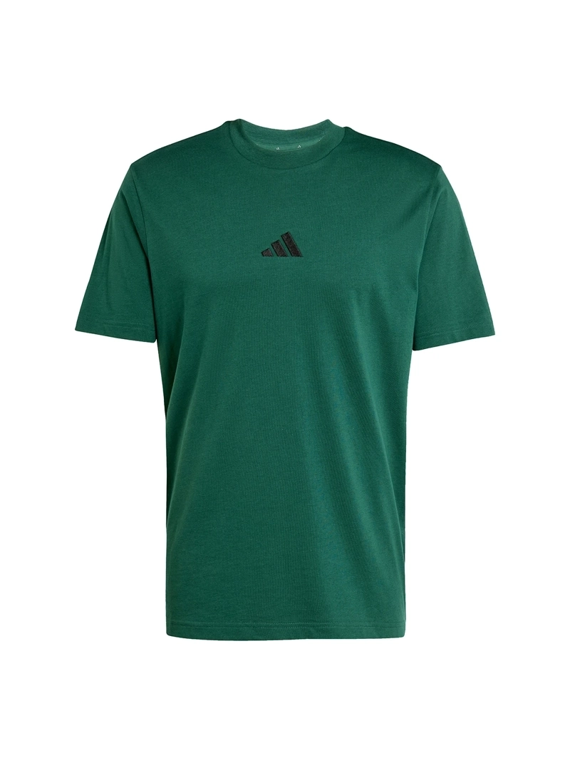POLERA HOMBRE ADIDAS JF1096 ALGODÓN VERDE MANGA CORTA ESSENTIALS SMALL LOGO - 7