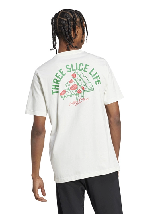 POLERA MANGA CORTA ALGODÓN ADIDAS LOUNGE PIZZA GRAPHIC - 4