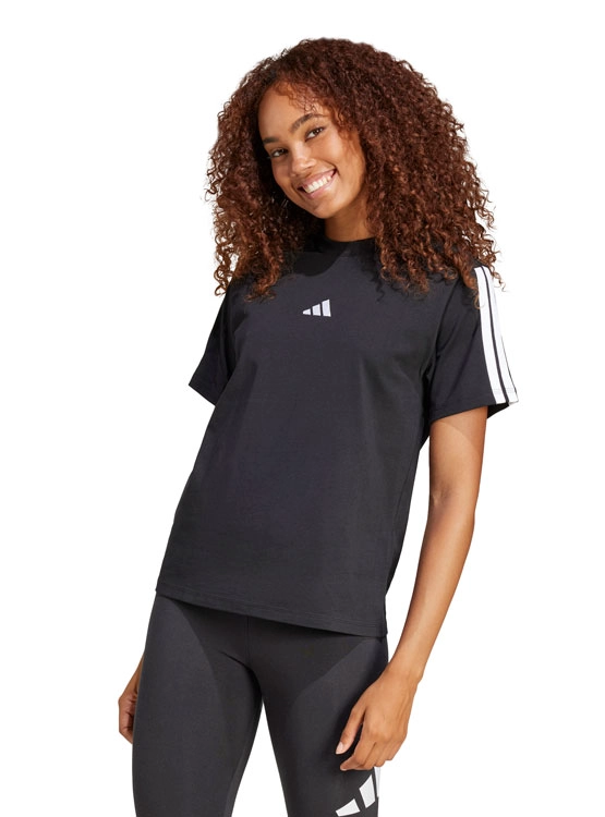 POLERA ALGODÓN MANGA CORTA MUJER ADIDAS ESSENTIALS 3 BANDAS - 1