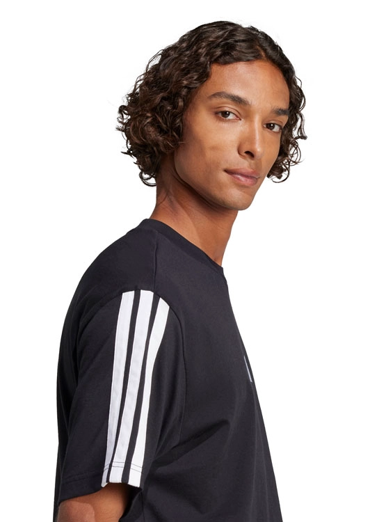 POLERA ALGODÓN MANGA CORTA HOMBRE ADIDAS ESSENTIALS 3 BANDAS - 5