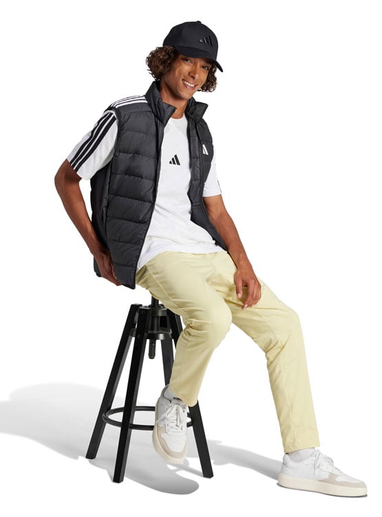 ADIDAS POLERA ALGODÓN MANGA CORTA HOMBRE ADIDAS ESSENTIALS 3 BANDAS