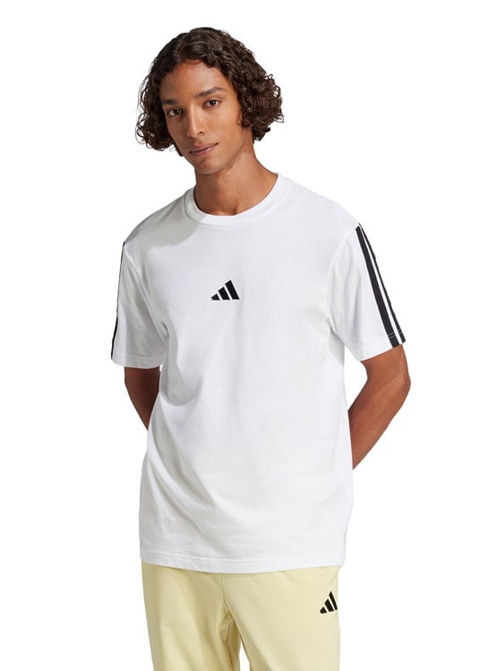 POLERA ALGODÓN MANGA CORTA HOMBRE ADIDAS ESSENTIALS 3 BANDAS - 2