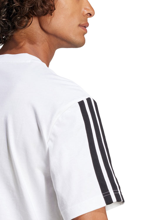 POLERA ALGODÓN MANGA CORTA HOMBRE ADIDAS ESSENTIALS 3 BANDAS - 5