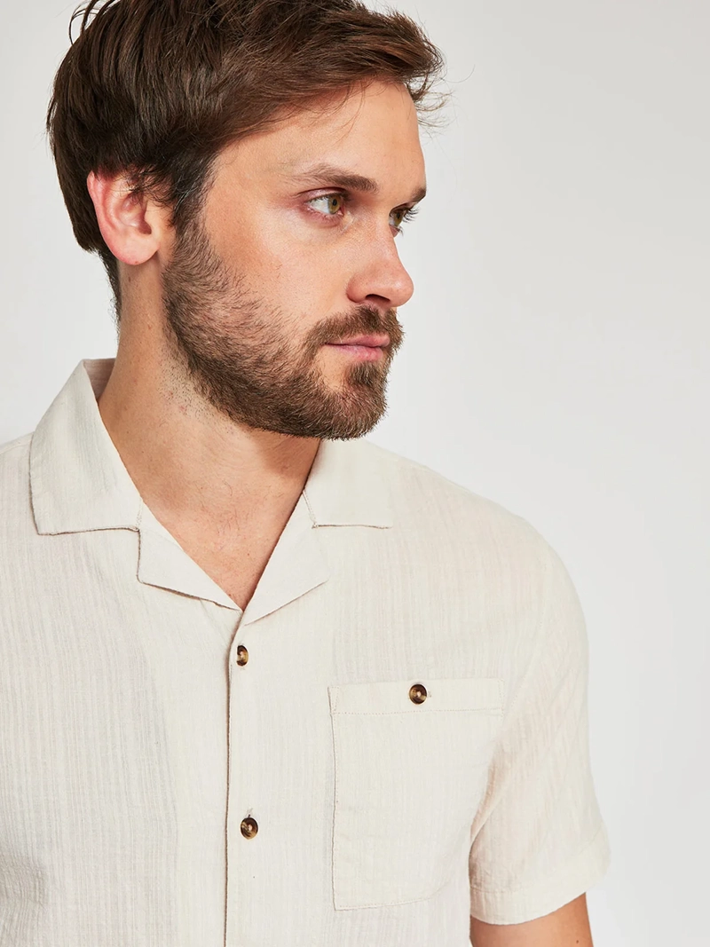 CAMISA MANGA CORTA ALGODÓN HOMBRE BARBADOS - 3