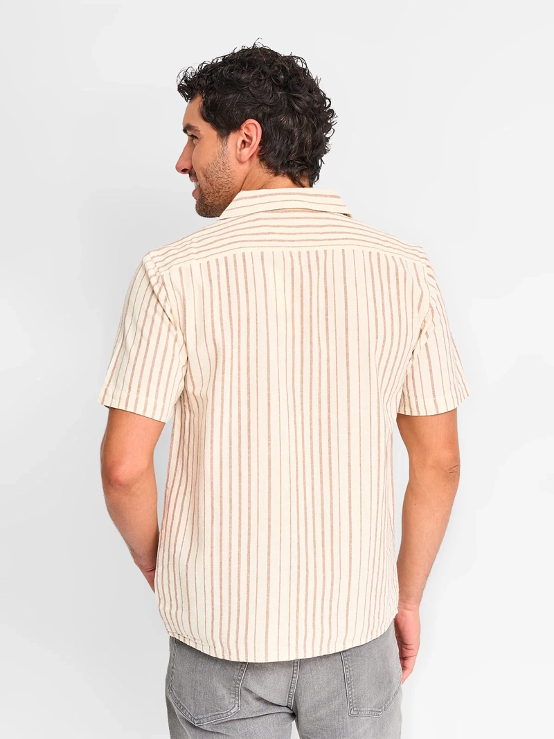 CAMISA MANGA CORTA ALGODÓN HOMBRE BARBADOS LÍNEAS - 2