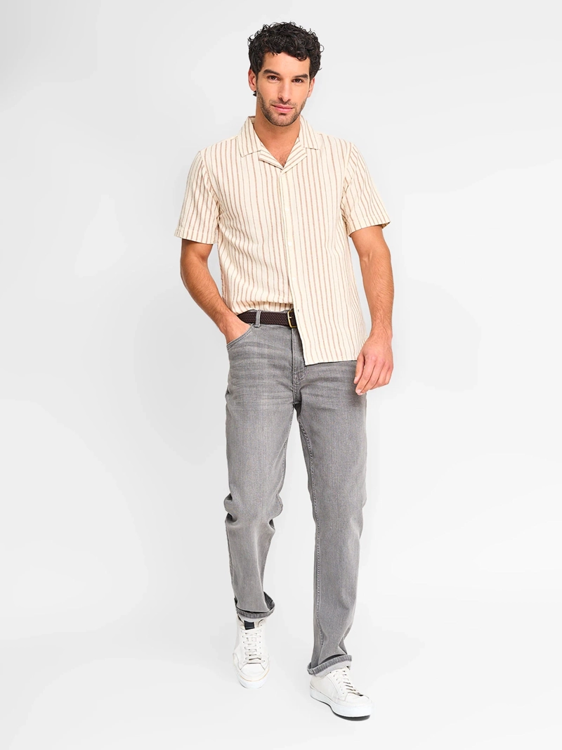 CAMISA MANGA CORTA ALGODÓN HOMBRE BARBADOS LÍNEAS - 4