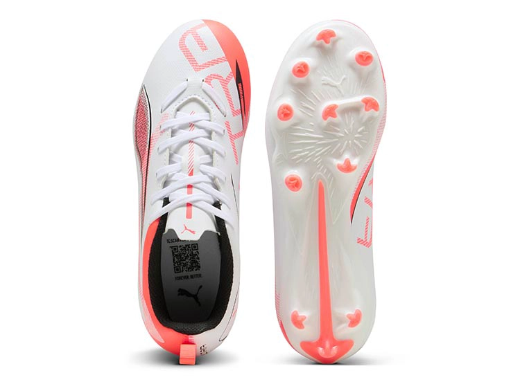 ZAPATILLAS NIÑO PUMA FÚTBOL BLANCO ULTRA 5 PLAY FG/AG - 4