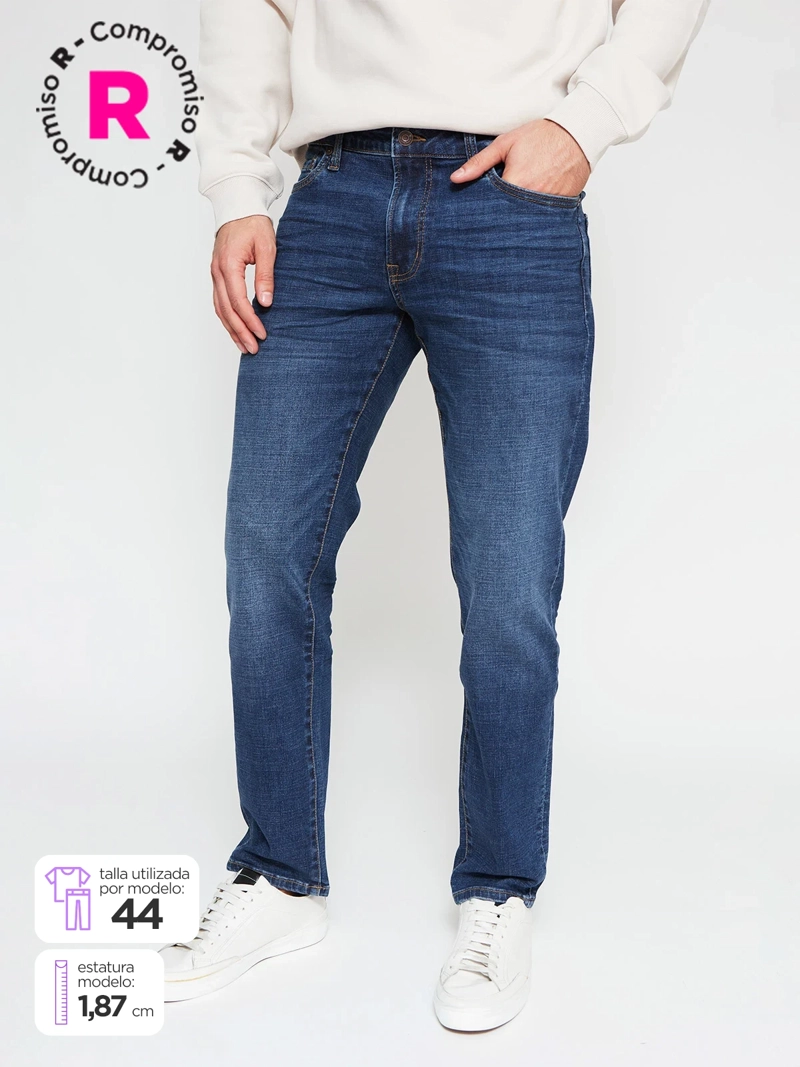 JEANS ALGODÓN SLIM HOMBRE AEROPOSTALE BÁSICO - 1