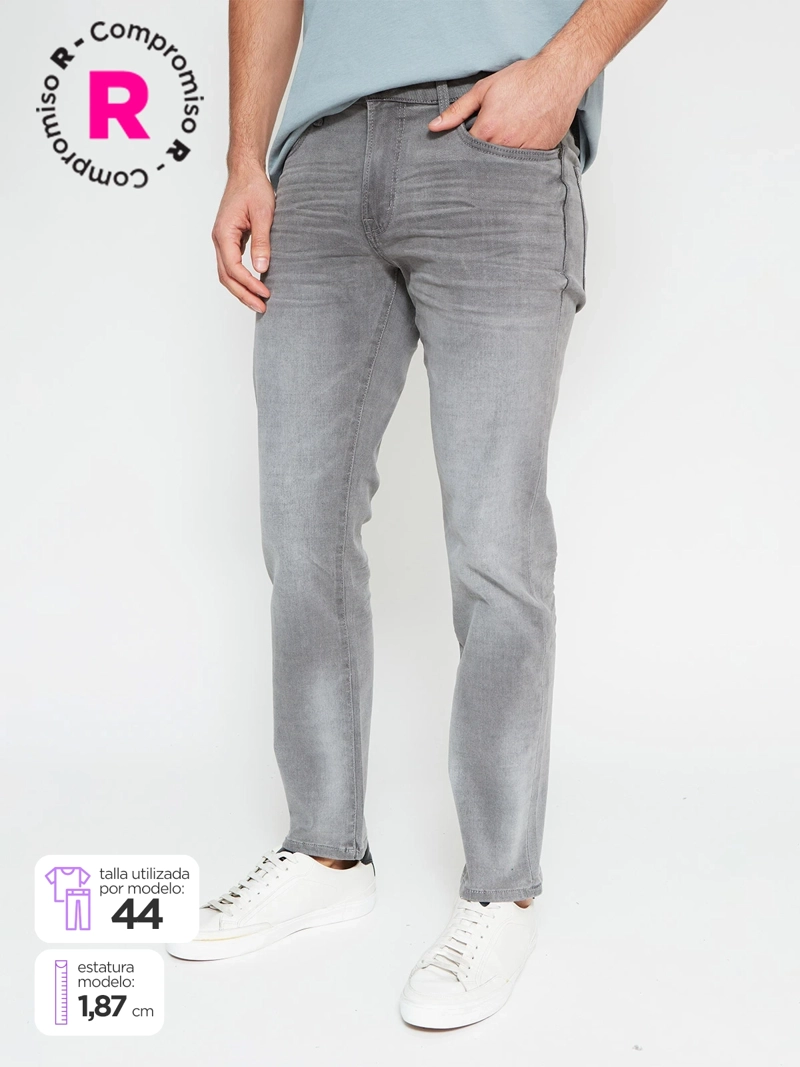 JEANS ALGODÓN SLIM HOMBRE AEROPOSTALE BÁSICO - 1