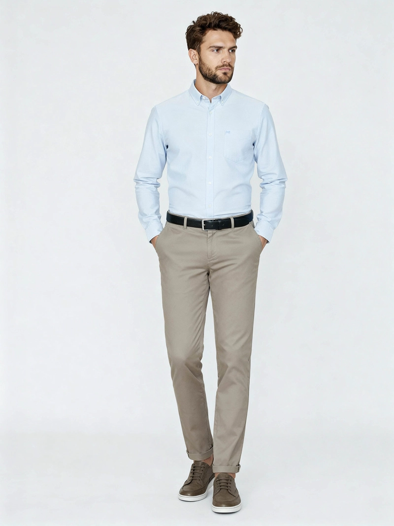 CAMISA MANGA LARGA ALGODÓN HOMBRE REGATTA FIL A FIL - 1