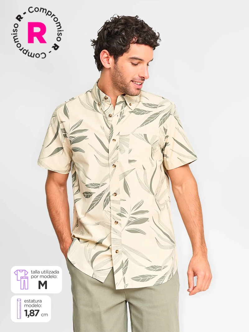 CAMISA MANGA CORTA ALGODÓN HOMBRE KENNETH STEVENS DAMON - 1
