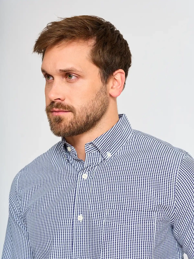 CAMISA MANGA LARGA ALGODÓN HOMBRE KENNETH STEVENS CUADROS - 3