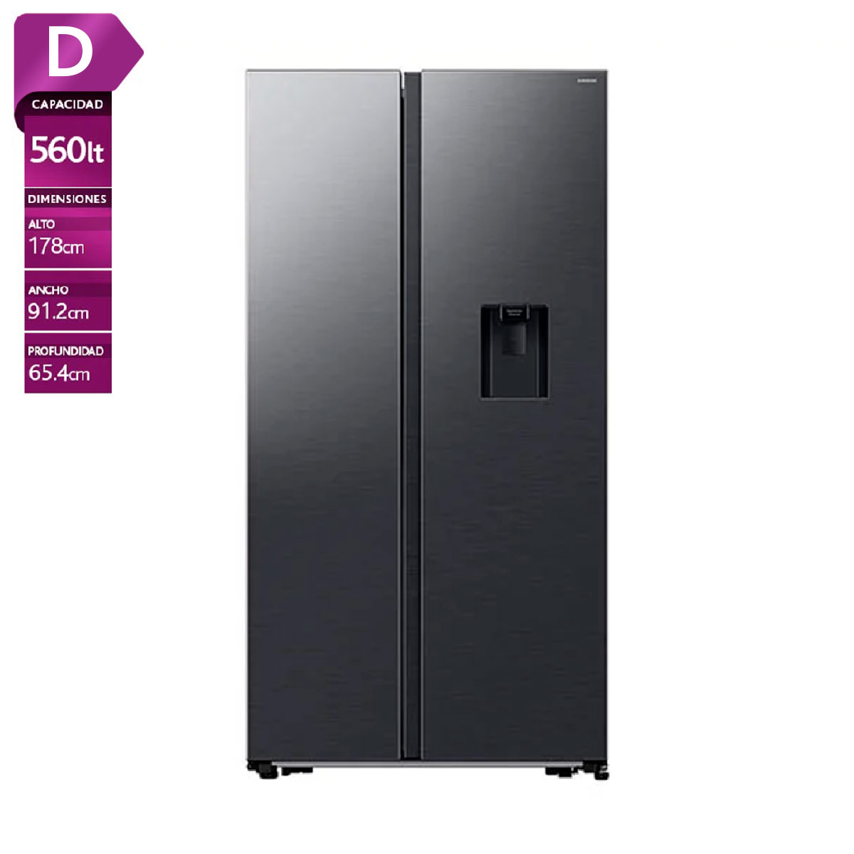 REFRIGERADOR SIDE BY SIDE SAMSUNG RS57DG4100B4 560L NO FROST NEGRO