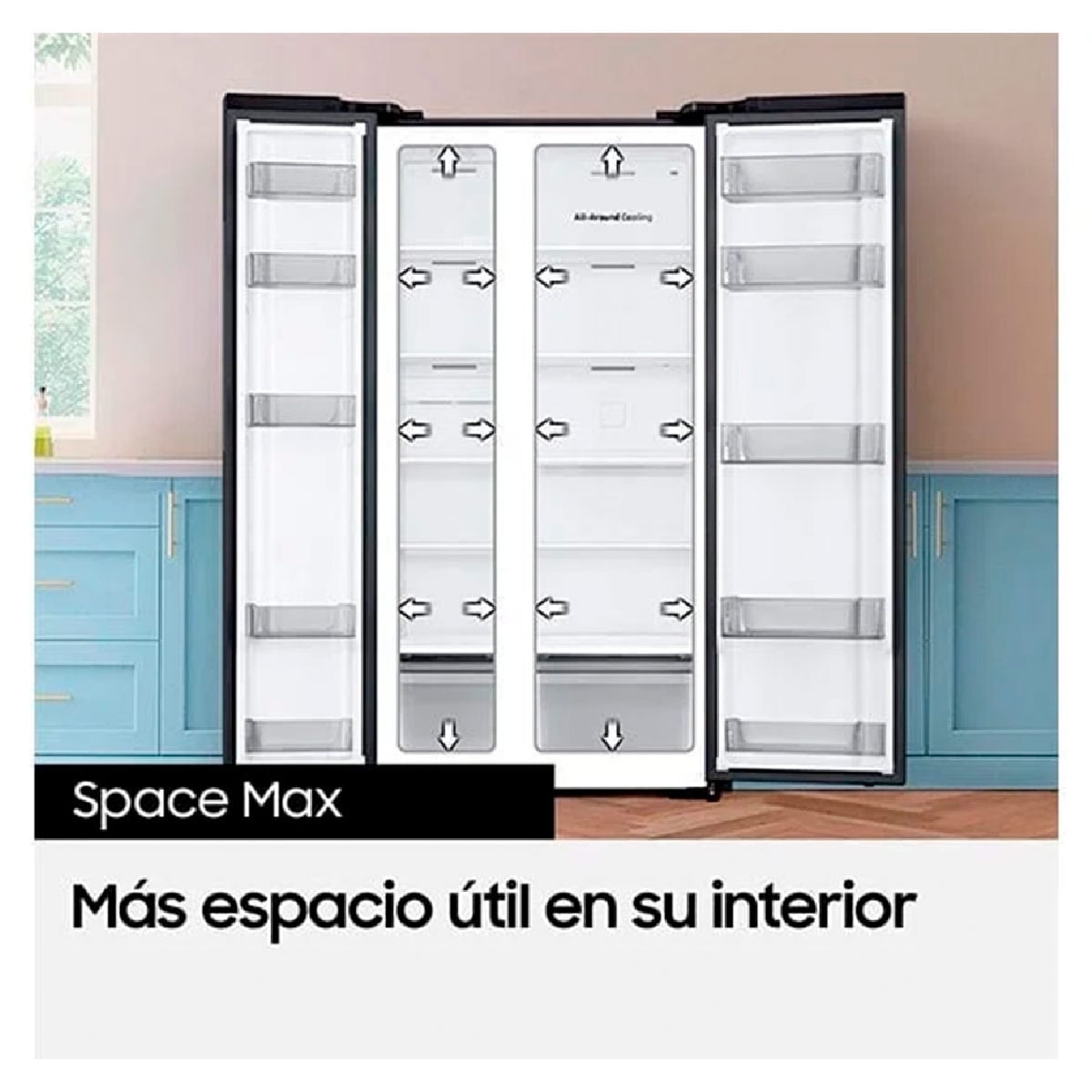 REFRIGERADOR SIDE BY SIDE SAMSUNG RS57DG4000M9 564L NO FROST ACERO - 4