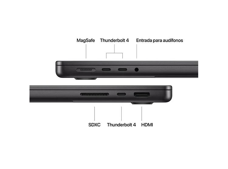 MACBOOK PRO M4 (CPU 10NUC Y GPU 10NUC) 16GB RAM 512GB SSD 14.2" Negro, foto 8