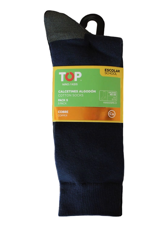 PACK X5 CALCETINES NIÑO TOP ESCOLAR - 4