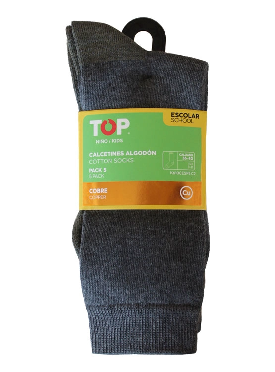 PACK X5 CALCETINES NIÑO TOP ESCOLAR - 4