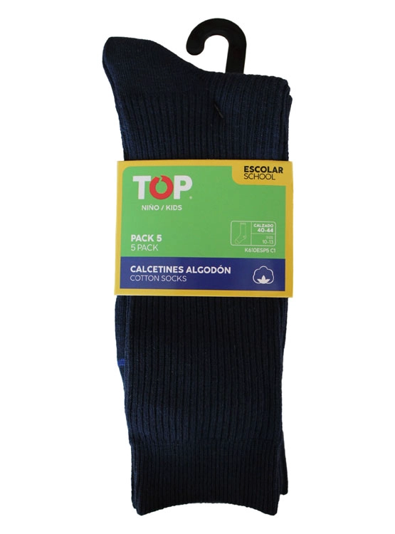 PACK X5 CALCETINES NIÑO TOP ESCOLAR - 4