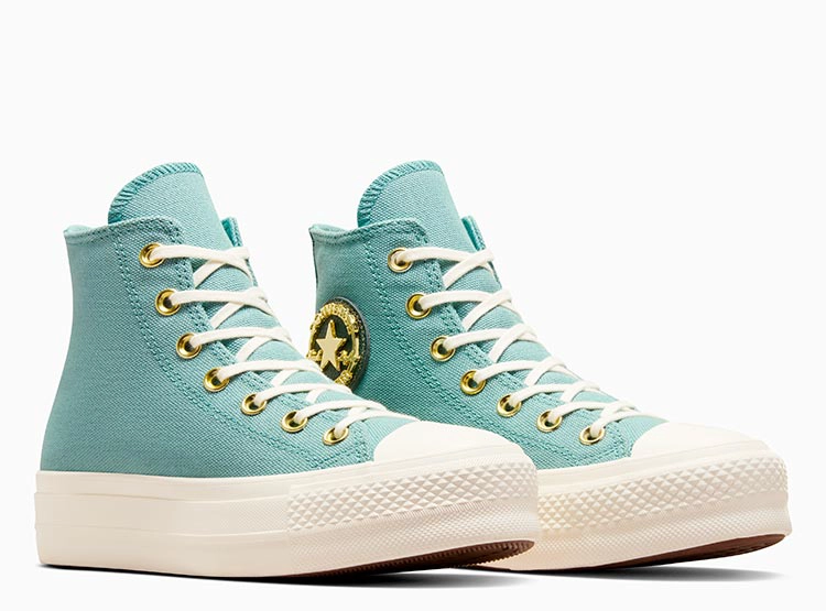 ZAPATILLAS MUJER CONVERSE URBANAS CELESTE CHUCK TAYOR ALL STAR LIFT - 4