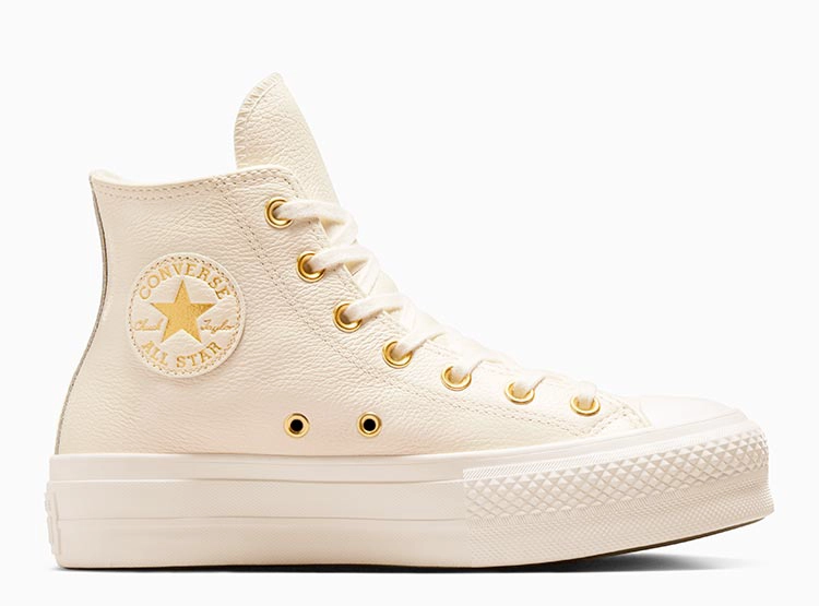 ZAPATILLAS MUJER CONVERSE URBANAS BLANCO CHUCK TAYOR ALL STAR LIFT CUERO - 1