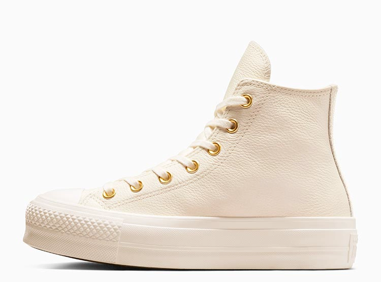 ZAPATILLAS MUJER CONVERSE URBANAS BLANCO CHUCK TAYOR ALL STAR LIFT CUERO - 2
