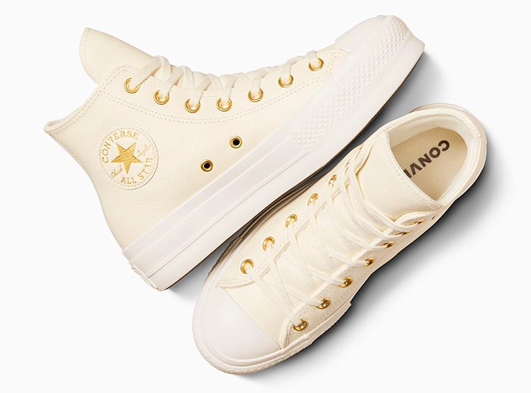 ZAPATILLAS MUJER CONVERSE URBANAS BLANCO CHUCK TAYOR ALL STAR LIFT CUERO - 3