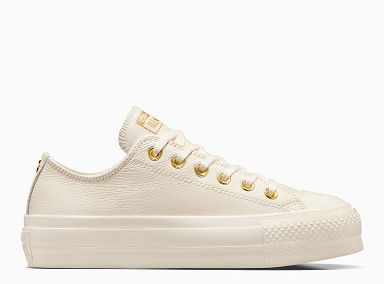 ZAPATILLAS MUJER CONVERSE URBANAS BLANCO CHUCK TAYOR ALL STAR LIFT CUERO - 1