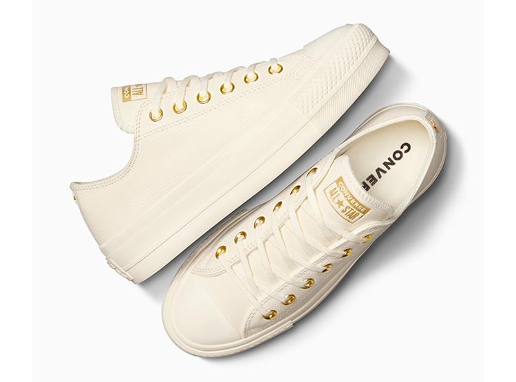 ZAPATILLAS MUJER CONVERSE URBANAS BLANCO CHUCK TAYOR ALL STAR LIFT CUERO - 3