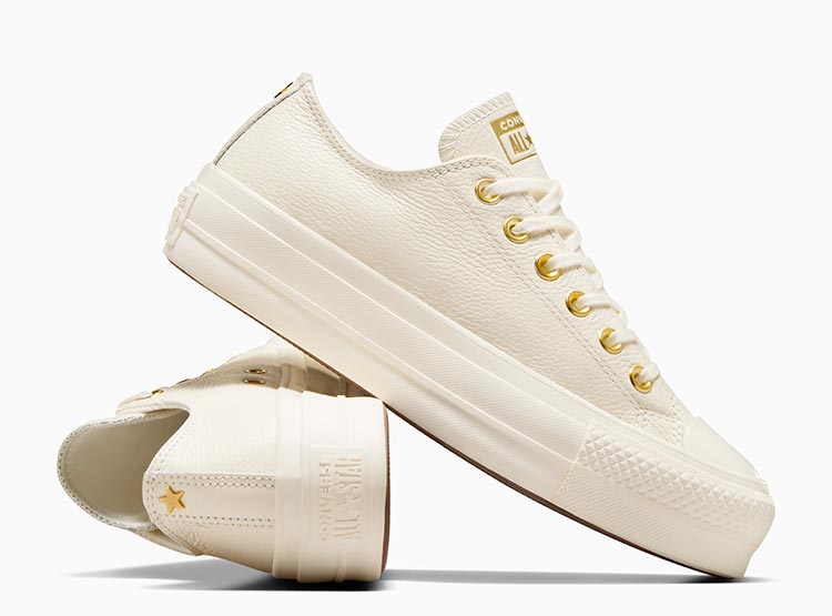 ZAPATILLAS MUJER CONVERSE URBANAS BLANCO CHUCK TAYOR ALL STAR LIFT CUERO - 5