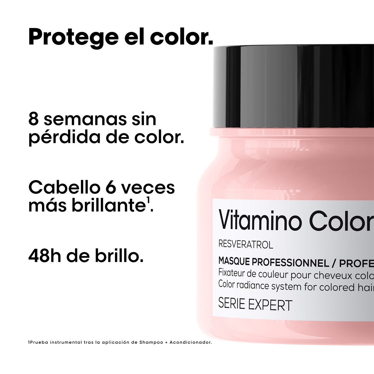 SET PROFESIONAL CABELLO L'ORÉAL PROFESSIONNEL CUIDADO DEL COLOR VITAMINO COLOR SHAMPOO 500 ML + MÁSCARA CON ENJUAGUE 250 ML - 3