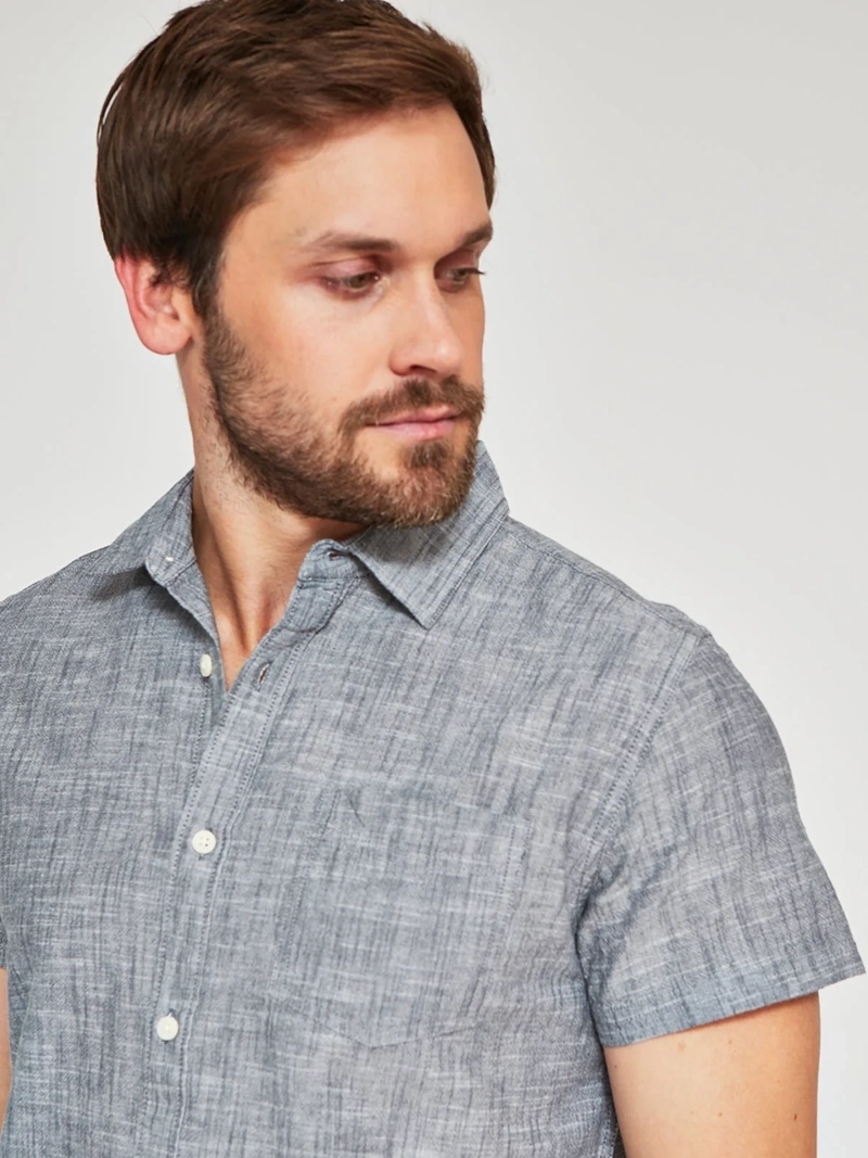 CAMISA MANGA CORTA ALGODÓN HOMBRE ROBERT LEWIS DAVE - 3