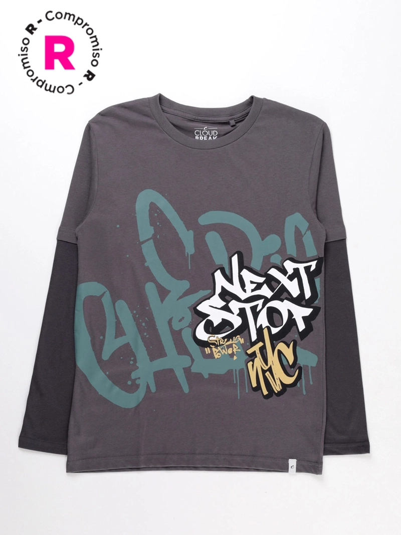 POLERA MANGA LARGA NIÑO CLOUDBREAK