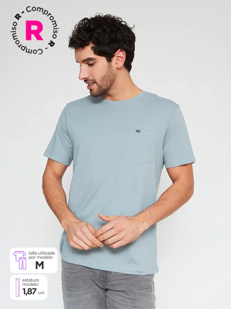 POLERA HOMBRE REGATTA CUELLO REDONDO MANGA CORTA ALGODÓN - 1