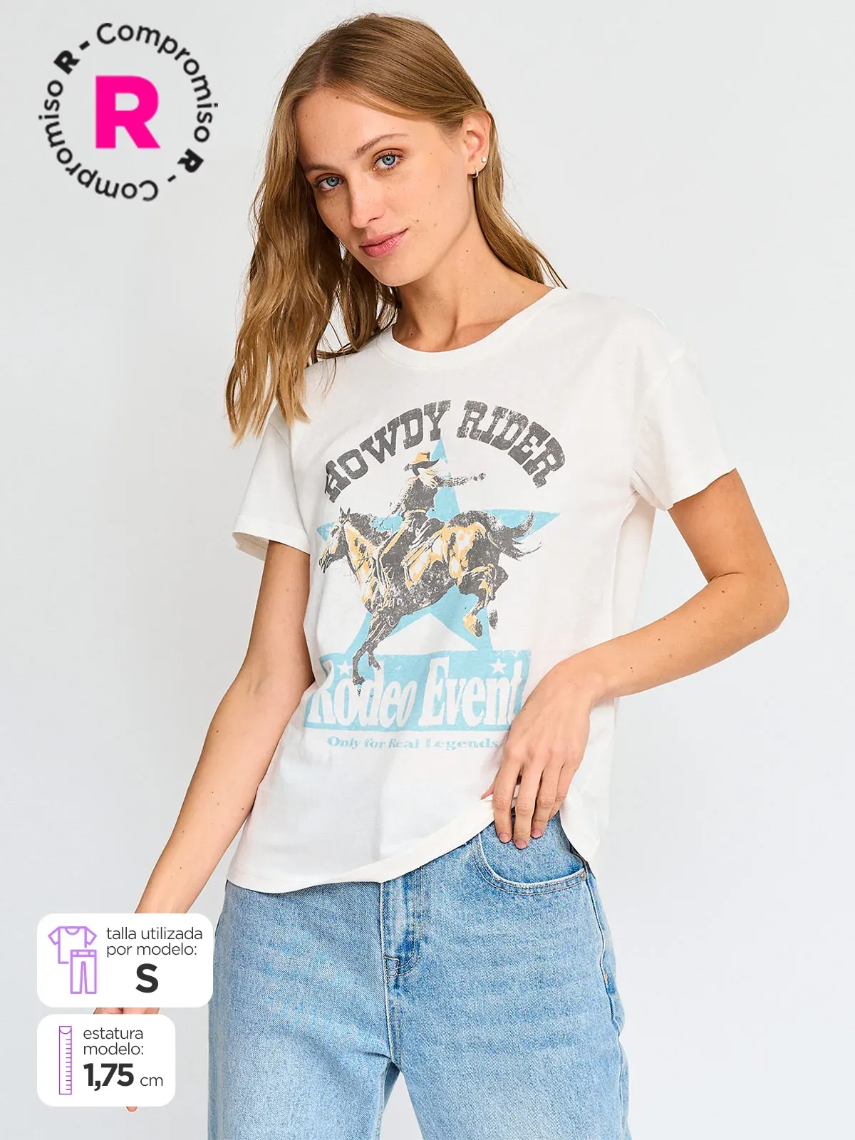 POLERA MANGA CORTA ALGODÓN MUJER INDEX ESTAMPADO - 1
