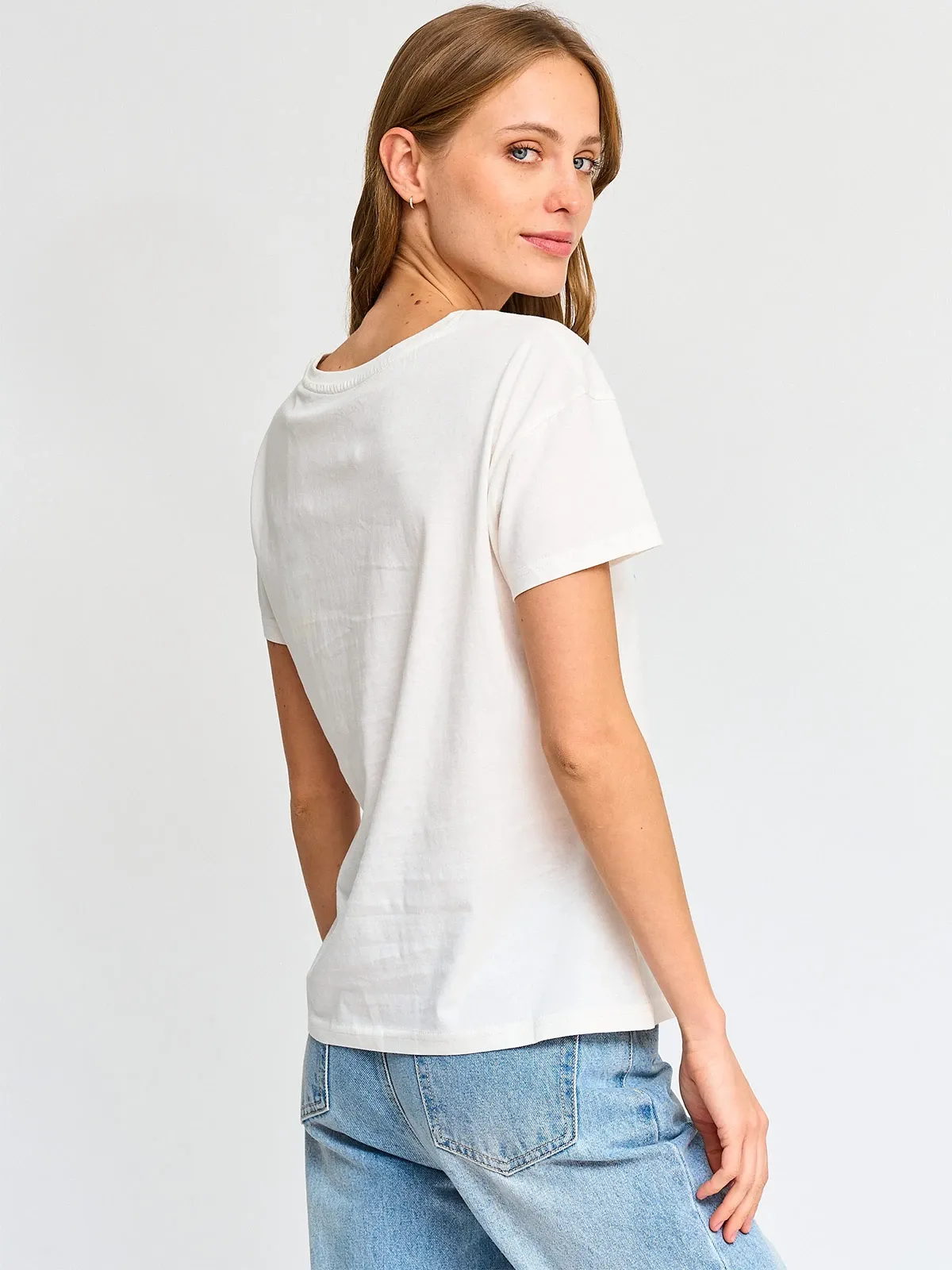 POLERA MANGA CORTA ALGODÓN MUJER INDEX ESTAMPADO - 2