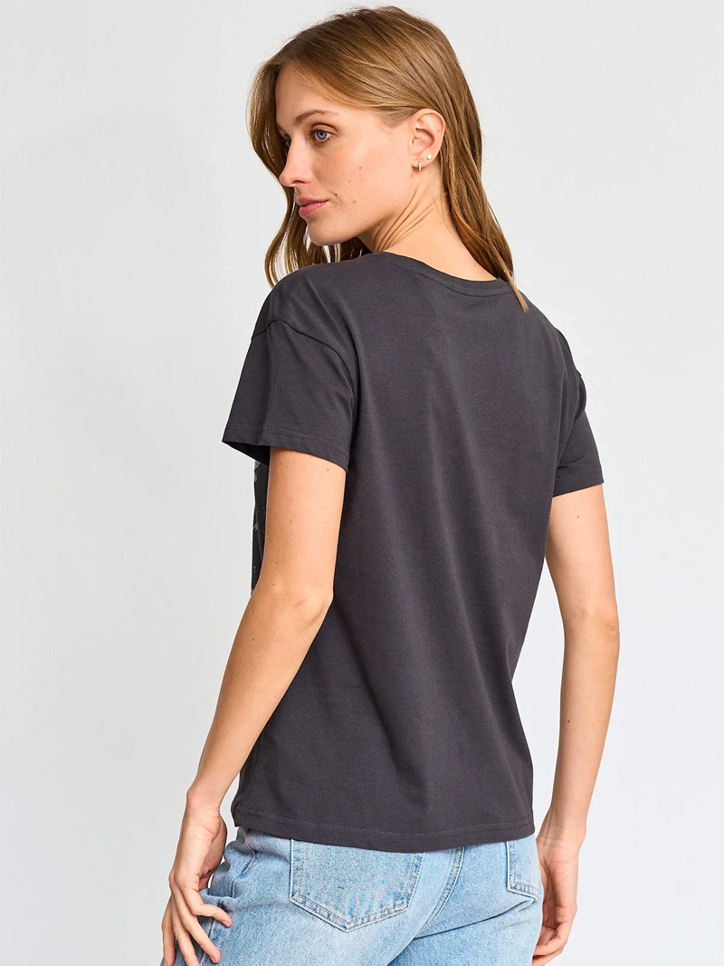 POLERA MANGA CORTA ALGODÓN MUJER INDEX ESTAMPADO - 2