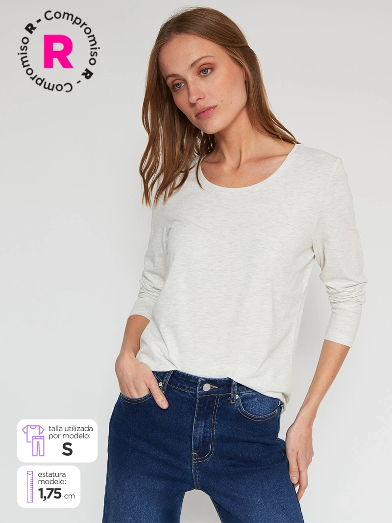 POLERA MANGA LARGA ALGODÓN MUJER MARQUIS - 1