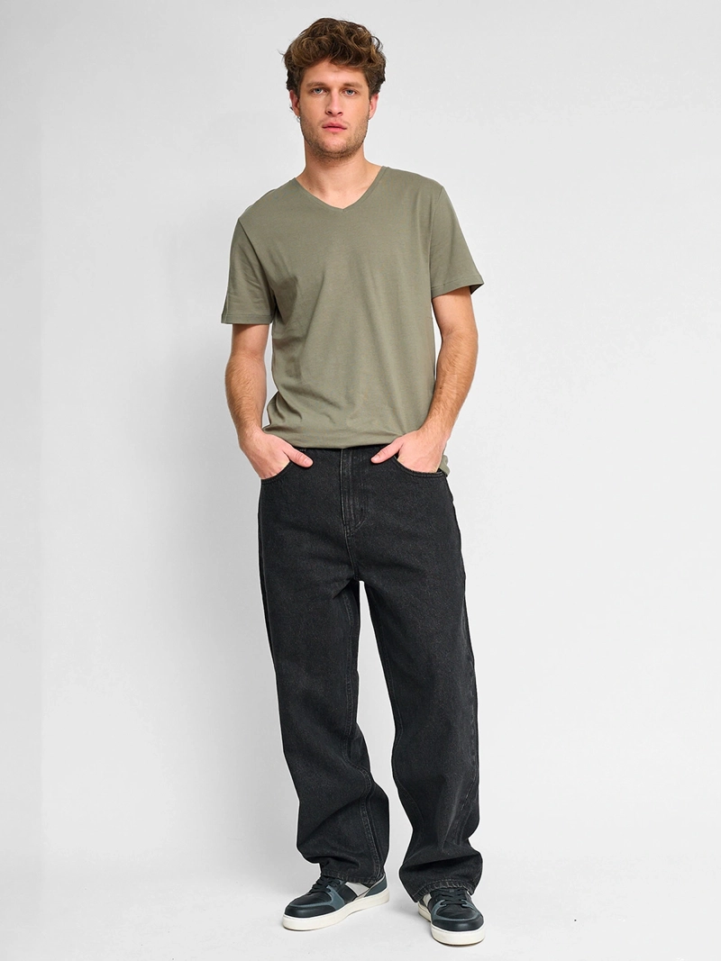 POLERA MANGA CORTA ALGODÓN HOMBRE INDEX CUELLO EN V - 4
