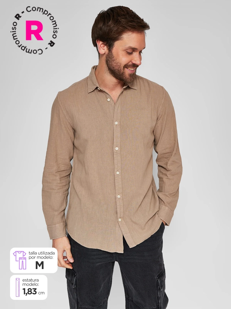 CAMISA MANGA LARGA ALGODÓN HOMBRE PEPE JEANS - 1