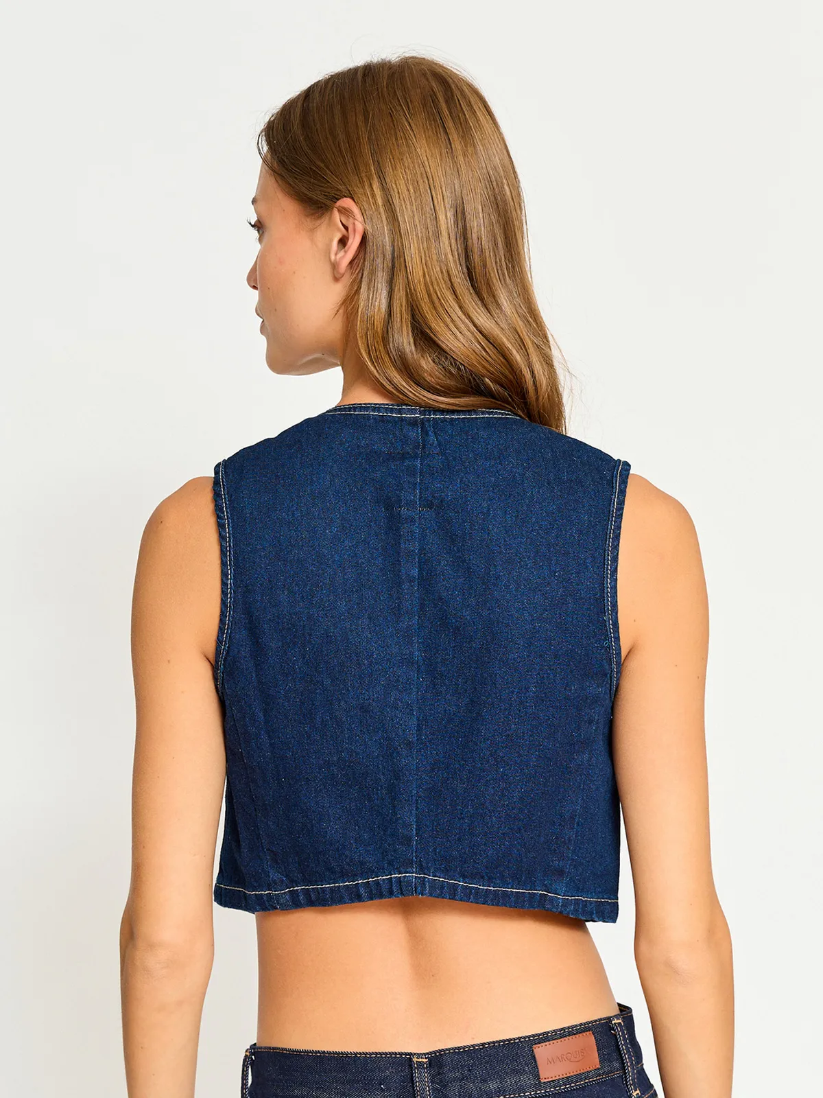 BLAZER SIN MANGAS ALGODÓN MUJER INDEX MULTICOLOR GILET - 2