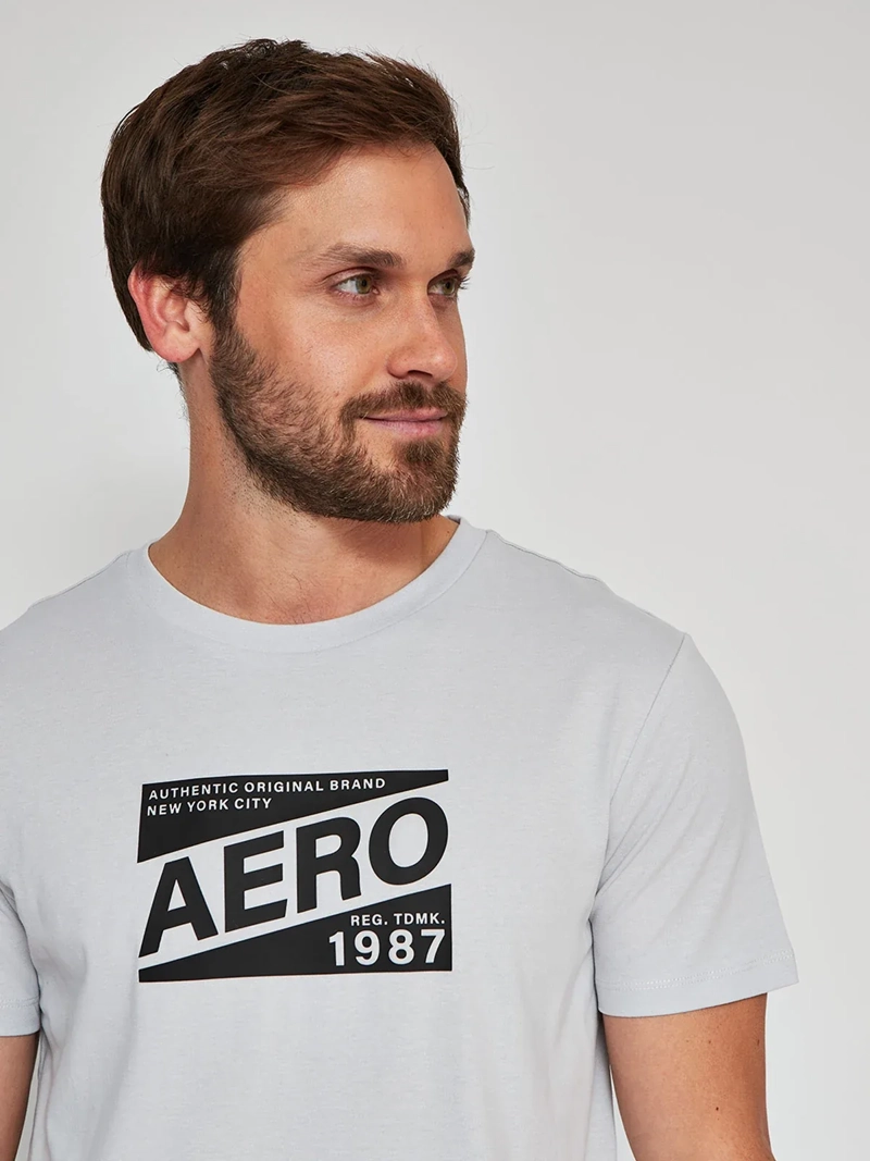 POLERA HOMBRE AEROPOSTALE MANGA CORTA ALGODÓN VERDE DRUI - 3