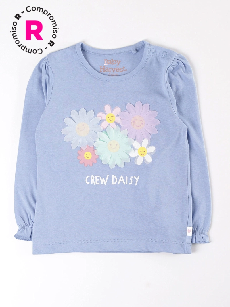 POLERA ALGODÓN NIÑA BABY HARVEST APLICACIÓN TUL - 1