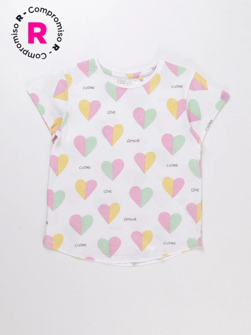 POLERA MANGA CORTA ALGODÓN NIÑA HARVEST PRINT