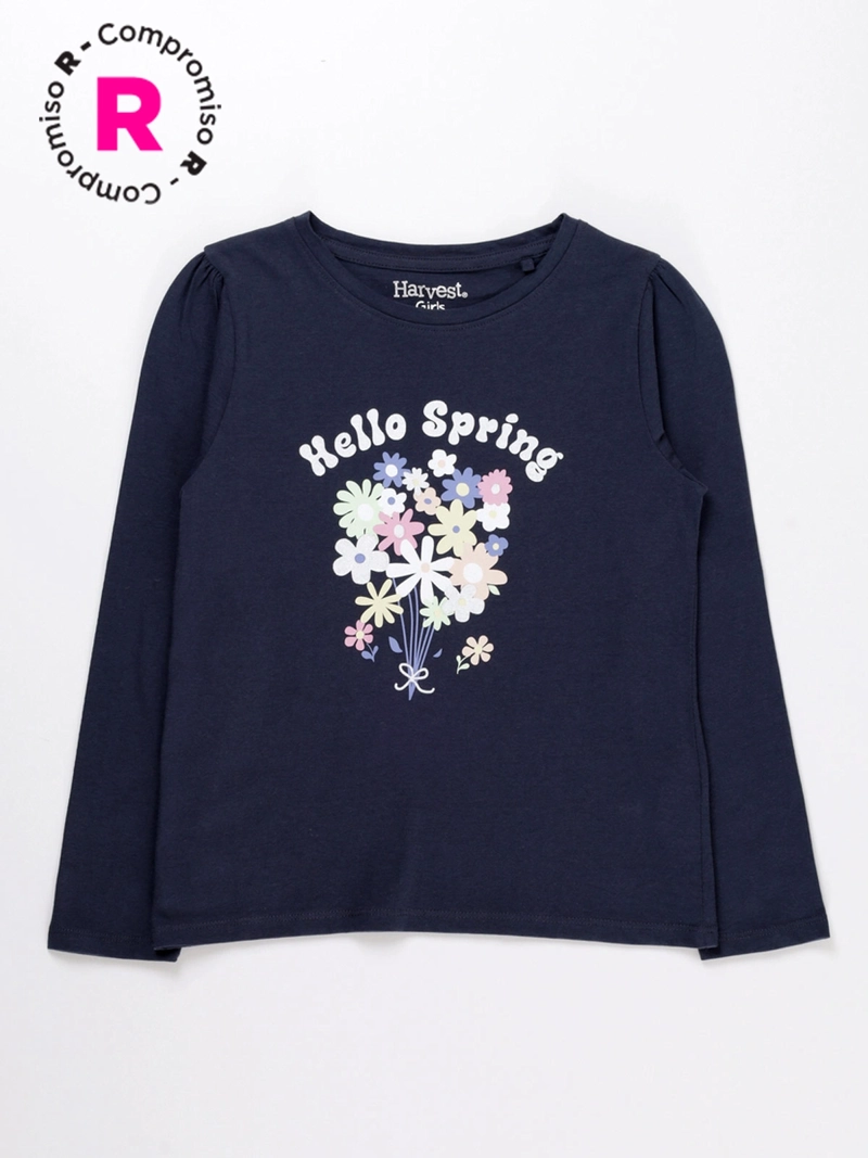 POLERA MANGA LARGA ALGODÓN NIÑA HARVEST PRINT - 1