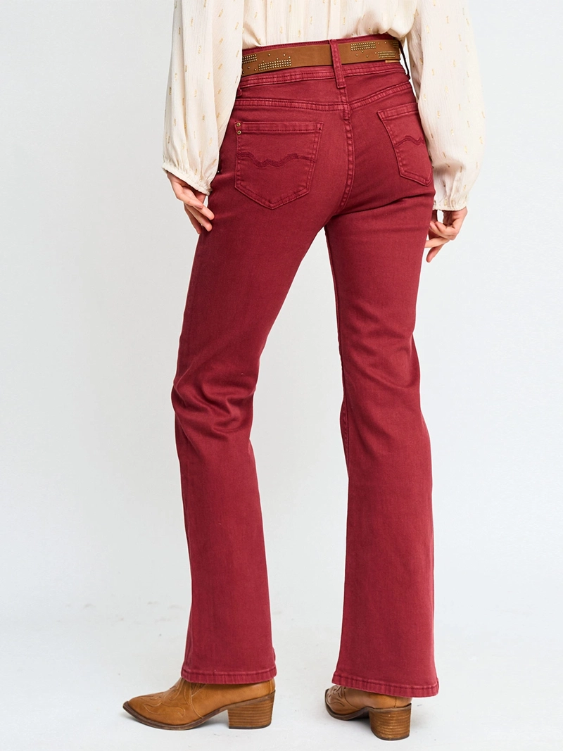 PANTALÓN MUJER TATIENNE FLARE CINTURÓN ALGODÓN - 3