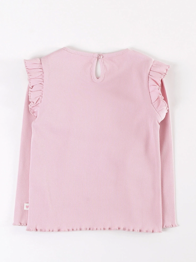 POLERA NIÑA BABY HARVEST RIB LISA CON VUELOS - 2