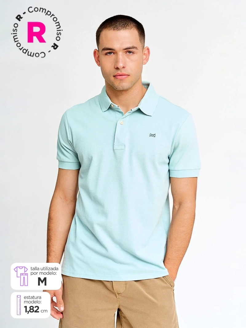 POLERA HOMBRE REGATTA MANGA CORTA ALGODÓN PIQUÉ AGUA BÁSICA - 1