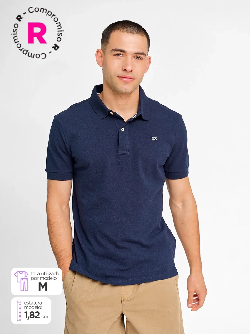 POLERA HOMBRE REGATTA MANGA CORTA ALGODÓN PIQUÉ AGUA BÁSICA - 1