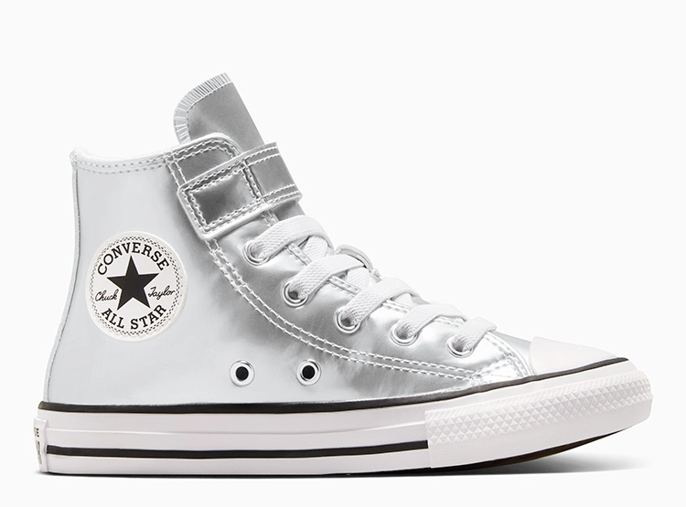 ZAPATILLAS INFANTIL UNISEX CONVERSE CASUALES PLATA CHUCK TAYLOR ALL STAR 1V