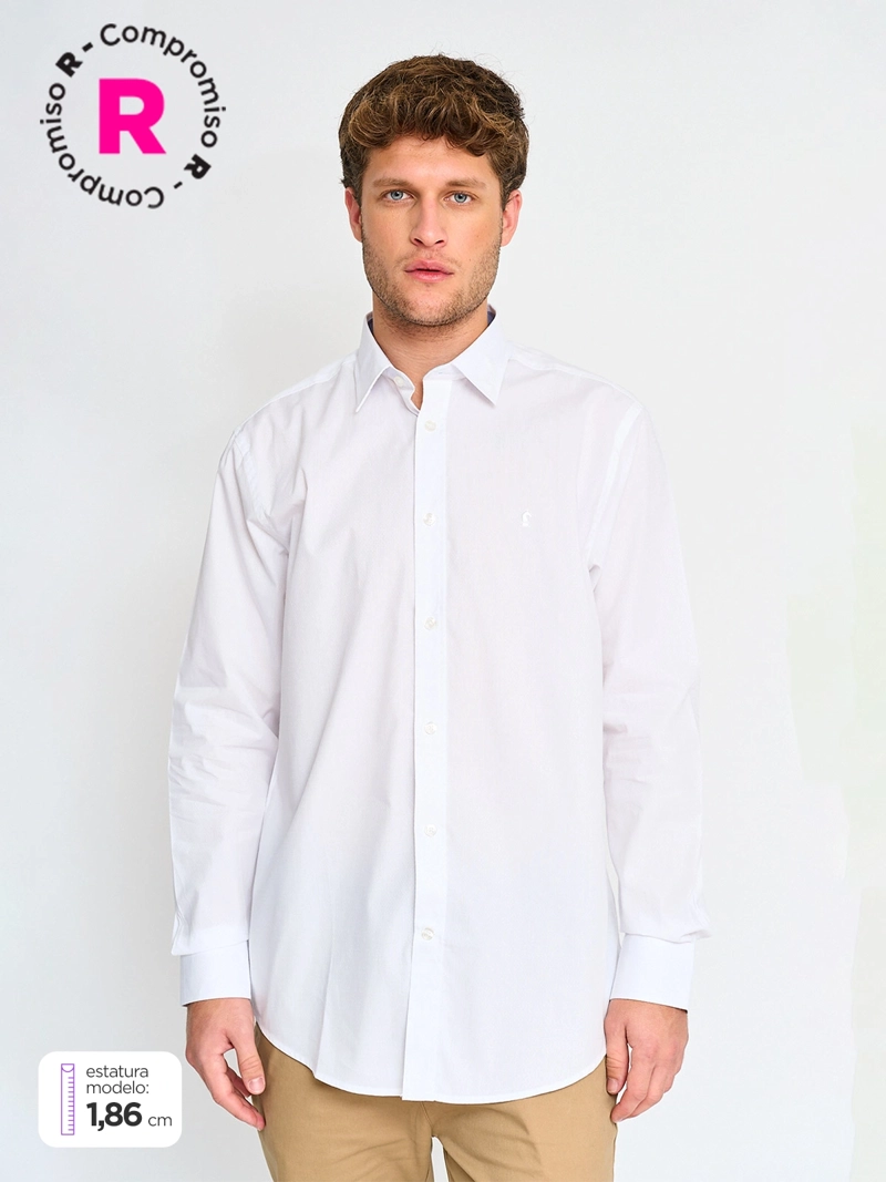 CAMISA MANGA LARGA HOMBRE KENNETH STEVENS BLANCO TEXTURA - 1